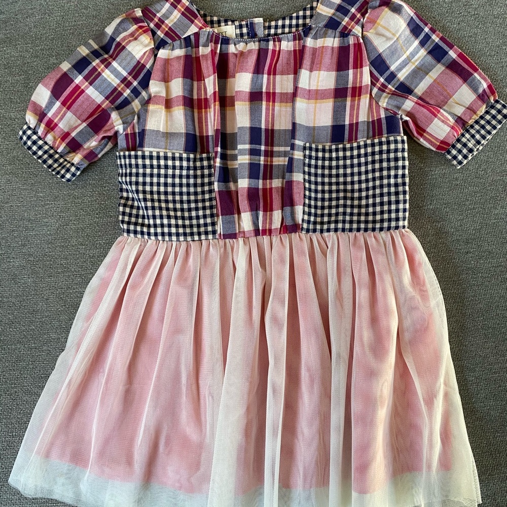 Jam on Toast Mixed Pattern Dress Toddler Size 2-3